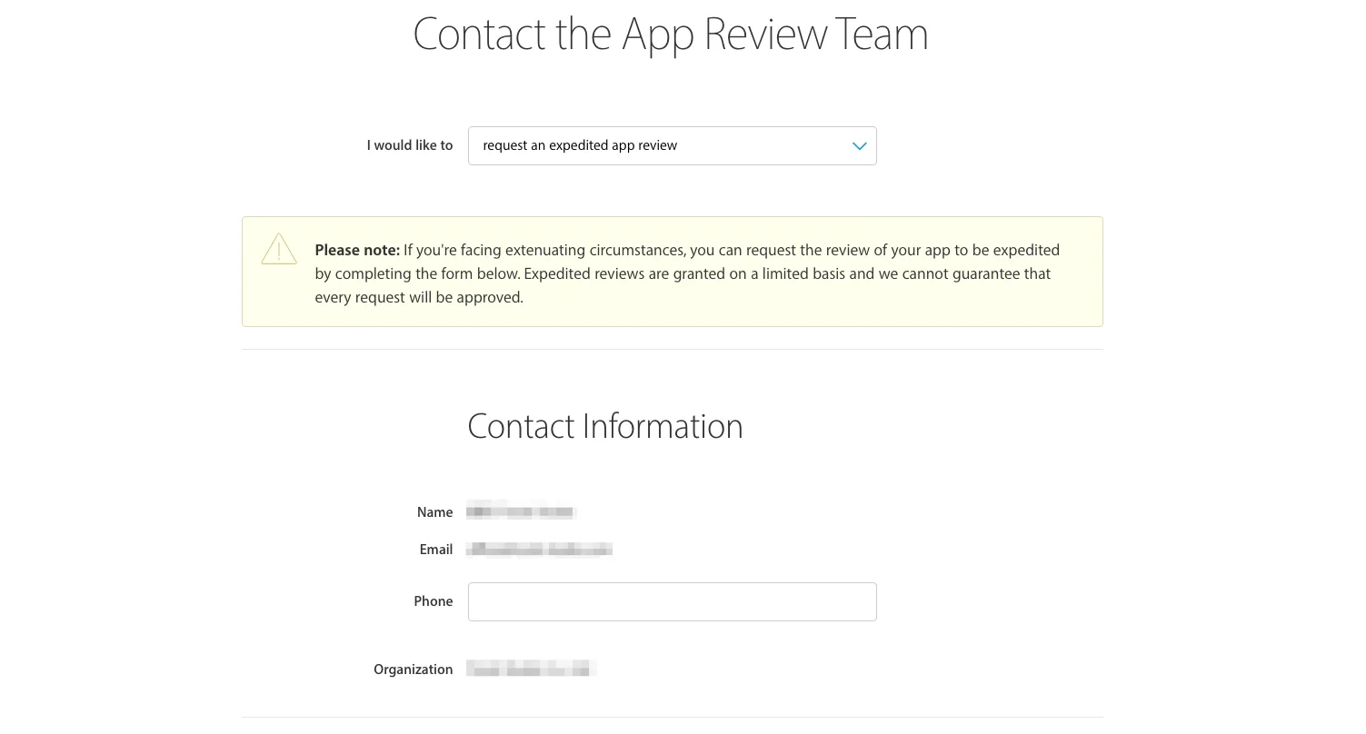 Apple App Store : 加速上架審核 — 原文圖片
